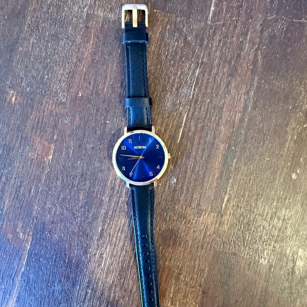 Nixon Gold and Blue Men's Watch